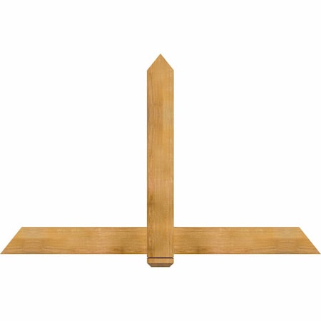 Ekena Millwork Eugene Rough Sawn Timber Gable Bracket, Western Red Cedar, 72"W x 45"H x 2"D x 6"F, 15/12 Pitch GBW072X45X0206EUG00RWR